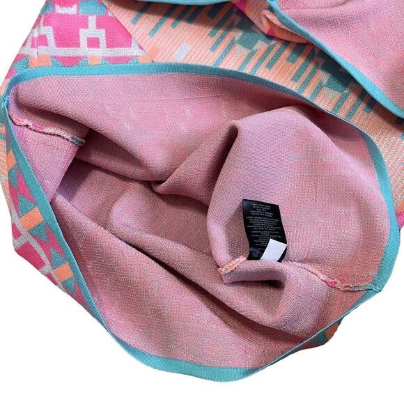 2B by bebe Multicolored Knit Sleeveless Bodycon Dress LARGE - Picture 8 of 14